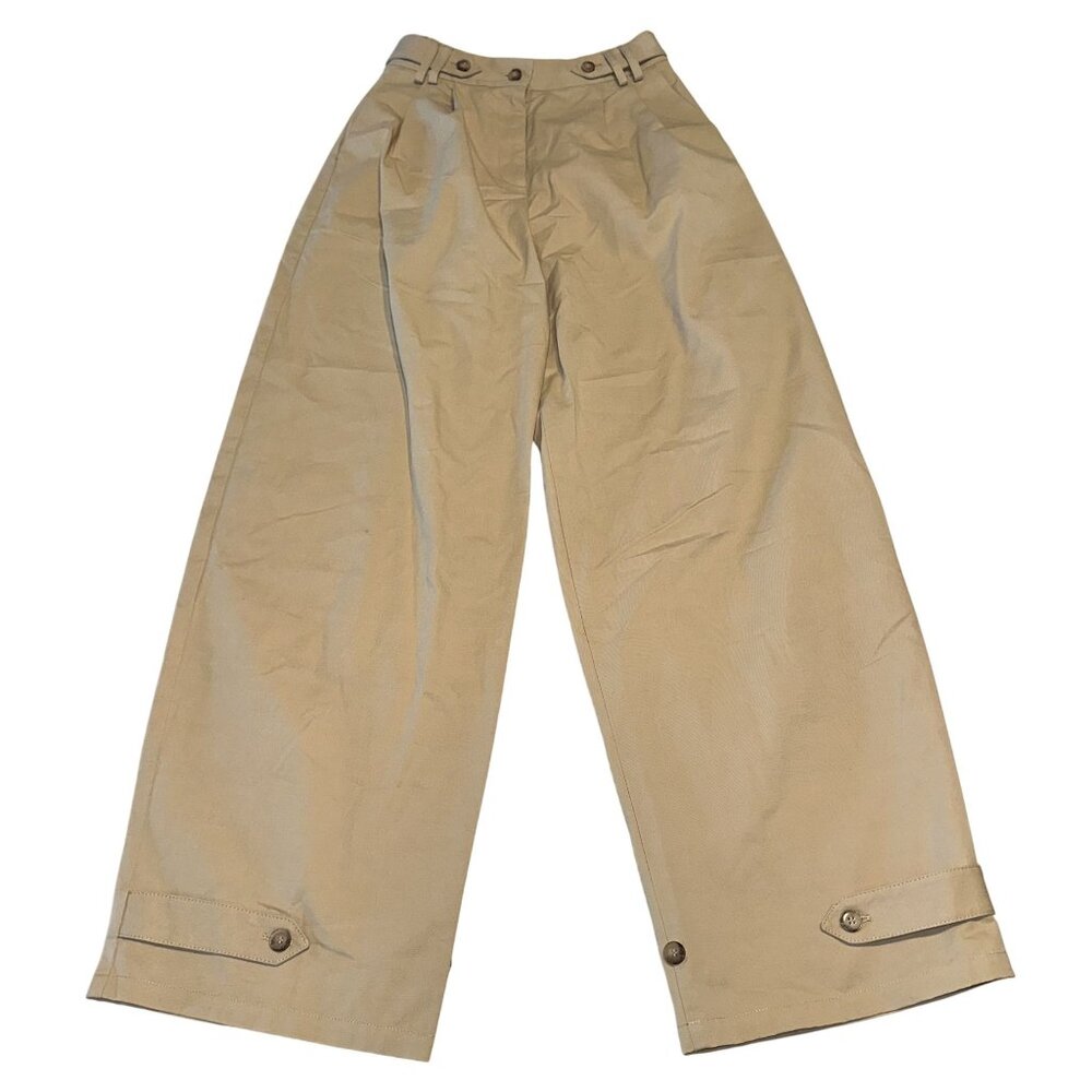 ALIGNE Jones Camel Tan 100% Cotton Adjustable Chino Pants Women's 2